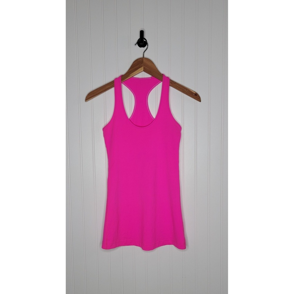Lululemon Cool Racerback Tank Top Women's size 4 Hot Pink